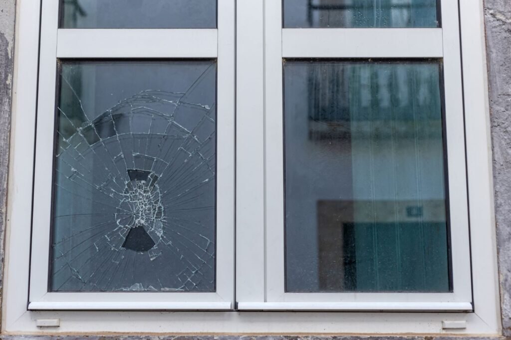 Broken Window Glass